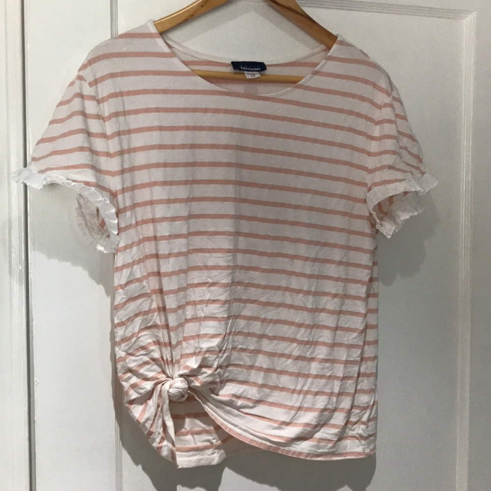 Pink and White Top
